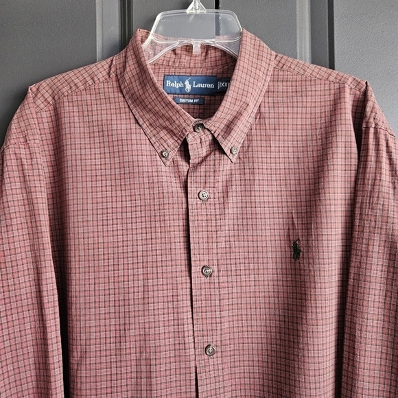 Ralph Lauren Mens Button Down Custom Fit Long Sleeve Shirt Sz XXL - Picture 3 of 11